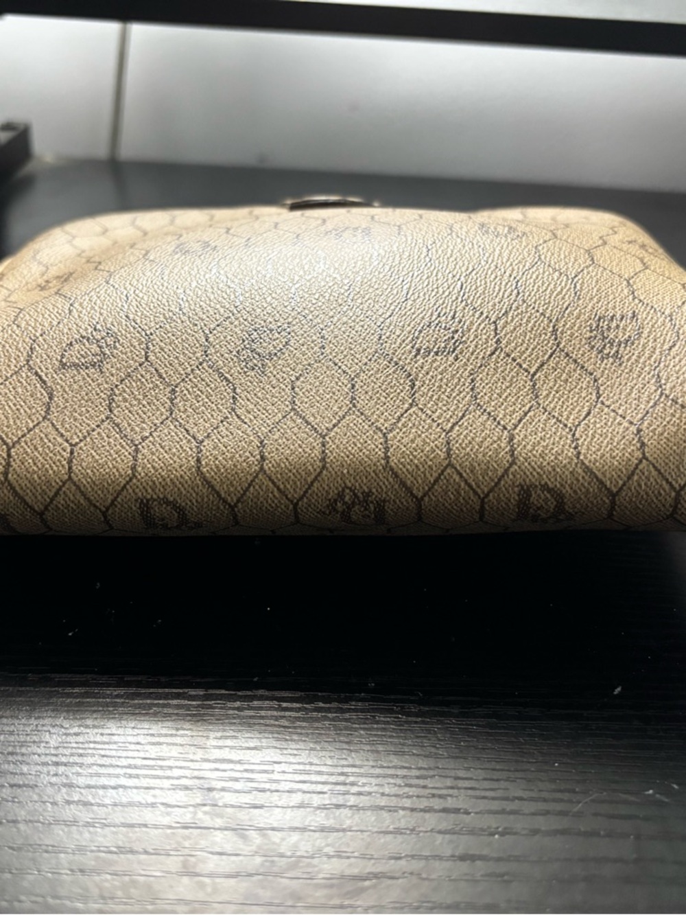 Authentic Vintage Christian Dior Honeycomb Canvas Clutch / Crossbody Bag - Picture 3 of 8